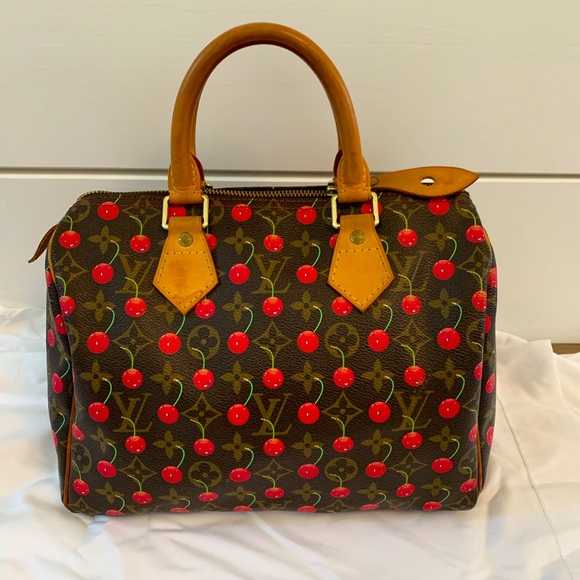 LOUIS VUITTON TAKASHI MURAKAMIX MONOGRAM CERISES SPEEDY 25 - Picture 2 of 12